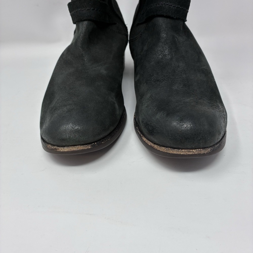 UGG Australia Women's 9 Darcie Tall Riding Leather Suede Boots Black Buckle - Picture 8 of 16